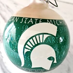 RFSJ Michigan State Spartans Blown Glass Tree Ornament